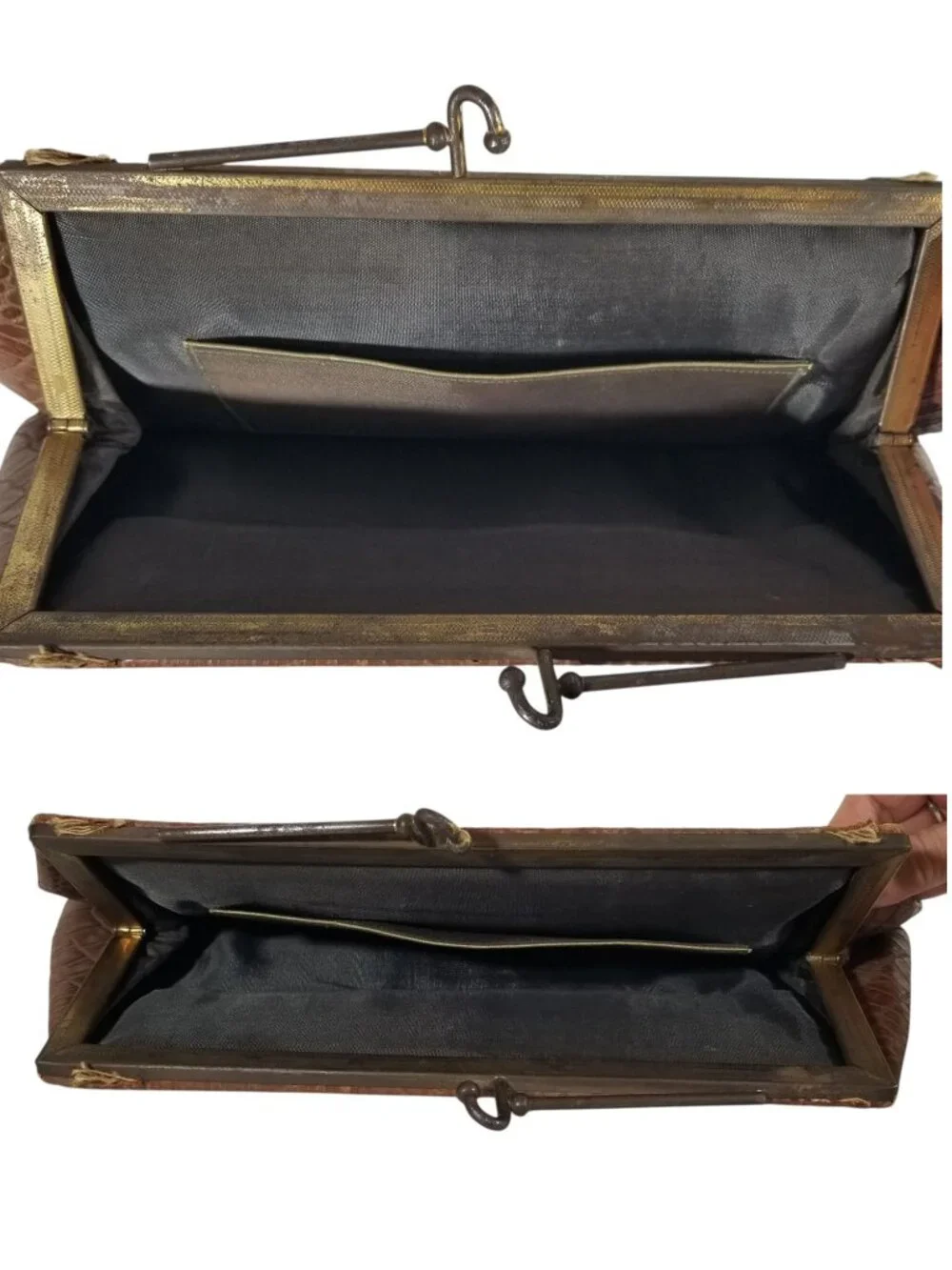 Vintage Faux Reptile Purses 1940s-50s Handbags Imitation Alligator and Crocodile